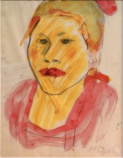 Mädchenkopf von Max Pechstein