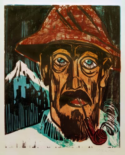Rauchender Schweizer von Max Pechstein