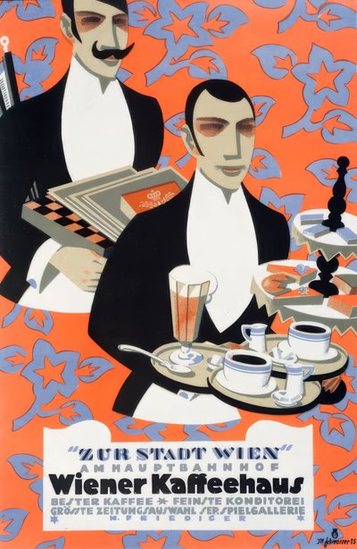 Kaffeehaus, Zur Stadt Wien von Max Schwarzer