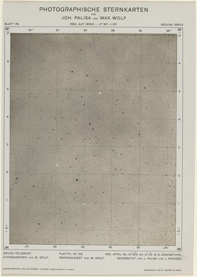 Photographische Sternkarten 24. April 1901, 480. Schöpfer: Max Wolf, Johann Palisa von Max Wolf, Johann Palisa