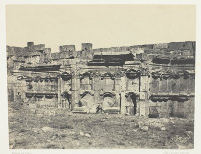 Baalbeck, Innenraum des Tempelbezirks der Sonne und des Jupiter; Syrien von Maxime Du Camp