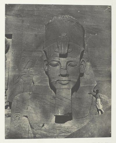 Ibsamboul, Mittlerer Koloss (Begraben) des Spéos von Phrè Nubien, Palästina und Syrien, Platte 106 aus dem Album "Ägypten, Nubien, Palästina und Syrien" (1852) von Maxime Du Camp