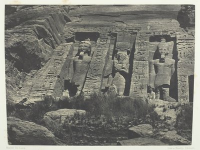 Ibsamboul, südlicher Teil des Hathor-Tempels, Nubien, 1849-51, gedruckt 1852 von Maxime Du Camp