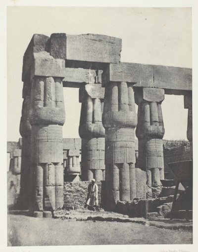 Luxor, Säulengruppe im Palast; Theben von Maxime Du Camp