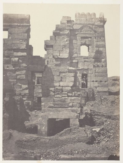 Médinet-Habou, Nördliche Fassade des Gynäkeions von Ramses-Méiamoun; Theben von Maxime Du Camp