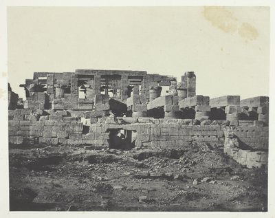 Palais de Karnak, Südlicher Eingang der Hypostylhalle; Theben von Maxime Du Camp