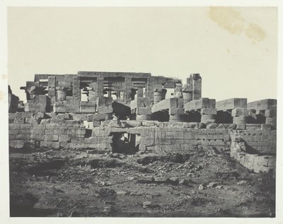 Palais de Karnak, Südlicher Eingang der Hypostylhalle, Theben, 1849-51, gedruckt 1852 von Maxime Du Camp