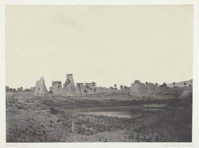 Palais de Karnak, Propyläen des Südens, Theben von Maxime Du Camp