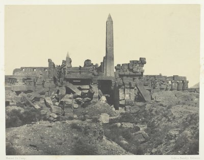 Palais de Karnak, Granitheiligtum und Hypostylhalle, Theben, 1849-51, gedruckt 1852 von Maxime Du Camp