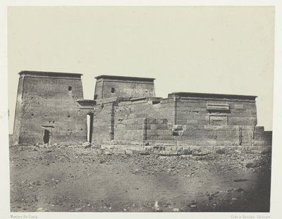 Tempel von Dakkeh (Ancienne Pselcis); Nubien, Tafel 94 aus dem Album "Ägypten, Nubien, Palästina und Syrien" (1852) von Maxime Du Camp