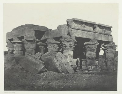 Tempel von Ombos, Oberägypten, 1849-51, gedruckt 1852 von Maxime Du Camp