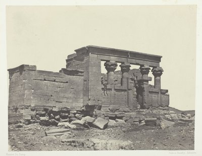 Tempel von Débôd, Parembole des Itinéraires von Antonin; Nubien, Platte 86 aus dem Album "Egypte, Nubie, Palestine et Syrie" (1852) von Maxime Du Camp