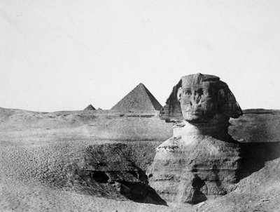 Die Große Sphinx und die Pyramiden von Gizeh, Ägypten von Maxime Du Camp