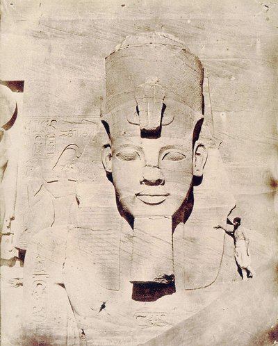 Reise nach Ägypten mit Flaubert, Foto von Maxime Du Camp. Koloss von Abu Simbel. von Maxime Du Camp
