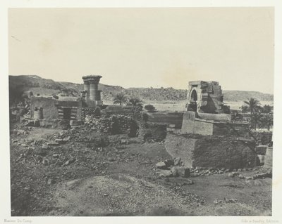 Dorf und Tempel der Insel Béghé, westlich von Philä, Nubien von Maxime Du Camp