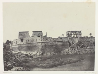 Ansicht vom Südwestwinkel, Philoe; Nubien, Platte 69 aus dem Album "Ägypten, Nubien, Palästina und Syrien" (1852) von Maxime Du Camp