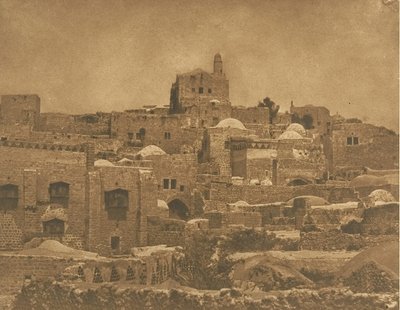 Ansicht der Moschee von El-Melouyeh und eines Viertels von Jerusalem, August 1850 von Maxime Du Camp
