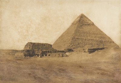 Ansicht der zweiten Pyramide, vom Südosten aus gesehen, Dezember 1849 von Maxime Du Camp