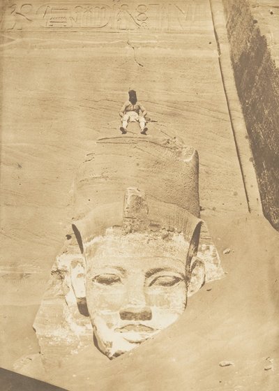 Westlichster Koloss des Tempels von Re, Abu Simbel, 1850 von Maxime Du Camp