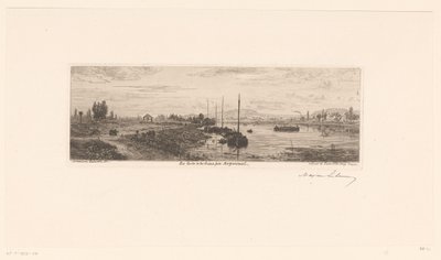 Ansicht der Seine in der Nähe von Argenteuil von Maxime François Antoine Lalanne (signed by artist)
