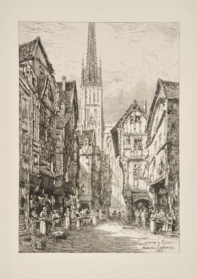 Eine Straße in Rouen von Maxime Lalanne