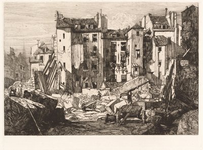 Abriss für die Eröffnung der Rue des Ecoles von Maxime Lalanne