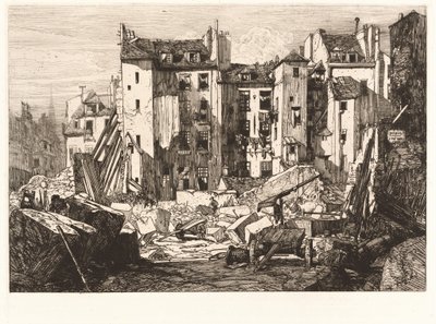 Abrissarbeiten für die Eröffnung der Rue des Écoles von Maxime Lalanne