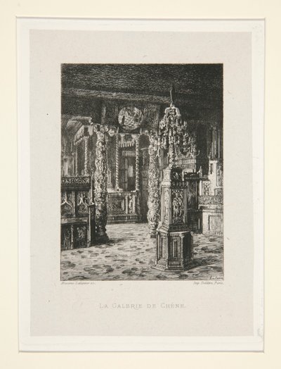 Die Eichen Galerie, pl. 6 aus der Suite Chez Victor Hugo von Maxime Lalanne