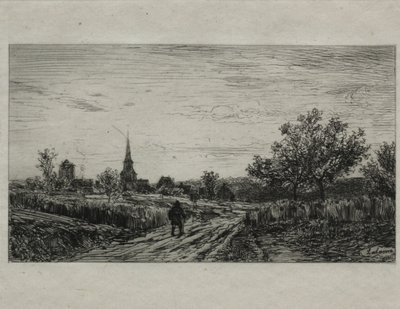 Landschaft, Abend (Heimkehr) von Maxime Lalanne