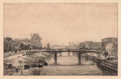 Paris, Blick von der Concorde-Brücke, 1866 von Maxime Lalanne