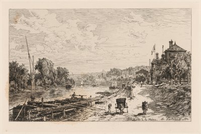 Ansicht von Bas-Meudon, Ufer der Seine von Maxime Lalanne