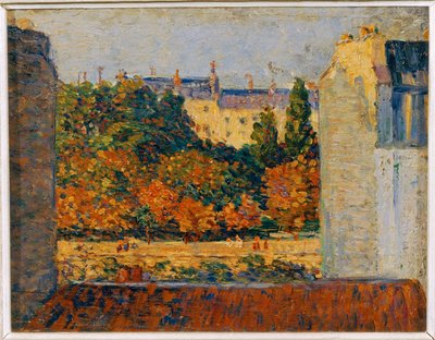 Garten von einem erhöhten Fenster aus gesehen von Maximilien Luce