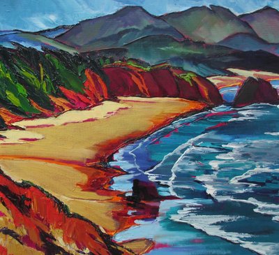 Farbige Strandklippen von Maxine Shore