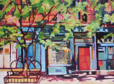 Bunte Stadtstraße von Maxine Shore
