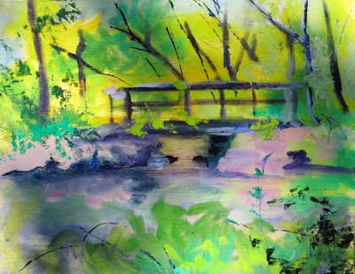 Serene Waldbrücke von Maxine Shore