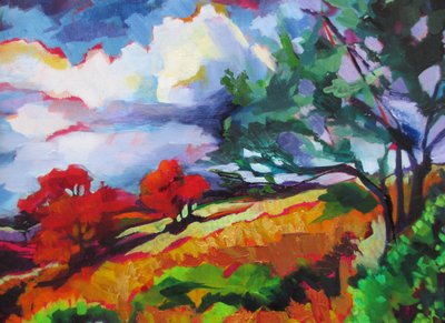 Lebendige Herbstlandschaft von Maxine Shore