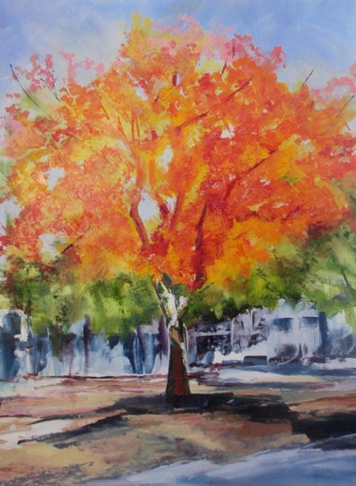 Lebendiger Herbstbaum von Maxine Shore