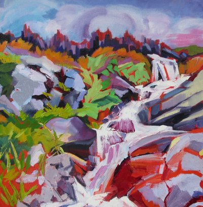 Lebendiger Bergwasserfall von Maxine Shore