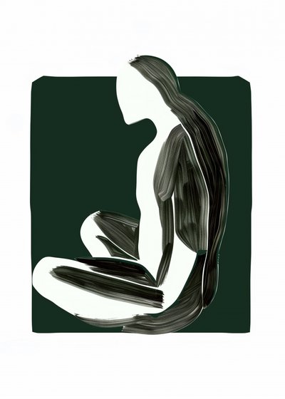 Ruhige sitzende Figur von May Hilma