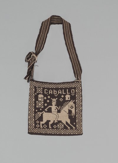 Männertasche mit Pferd und Reiter, wahrscheinlich 1950er Jahre von Mayan Mayan