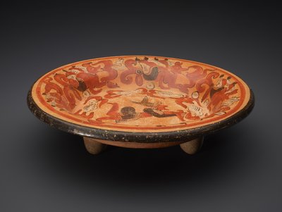 Dreibeinplatte mit Gott N und Nasenbären, 600-900 n. Chr. von Mayan Mayan