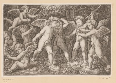 Spielende Putti von Meester van de Dobbelsteen