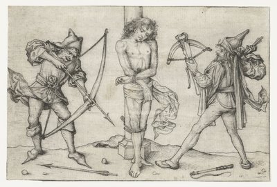 Heiliger Sebastian mit Bogenschützen von Meester van het Amsterdamse Kabinet