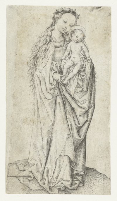 Stehende Madonna und Kind mit Apfel von Meester van het Amsterdamse Kabinet