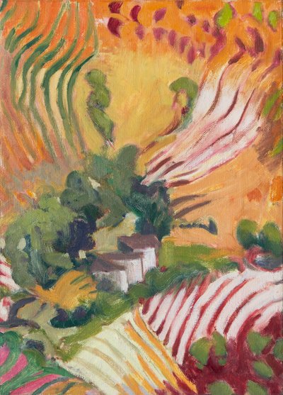 Italienische Bauernhäuser und Felder, Umbrien von Megan Williamson
