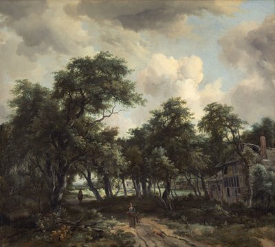 Hütte unter Bäumen von Meindert Hobbema