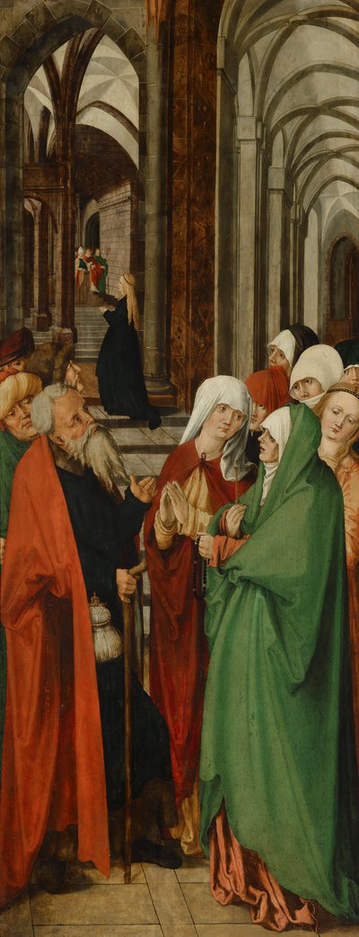 Tempelgang Mariens von Meister der Oberfalkensteiner Altarflügel