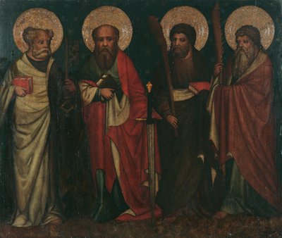Die Apostel Petrus, Paulus, Jakobus d. J. und Simon von Meister von Laufen