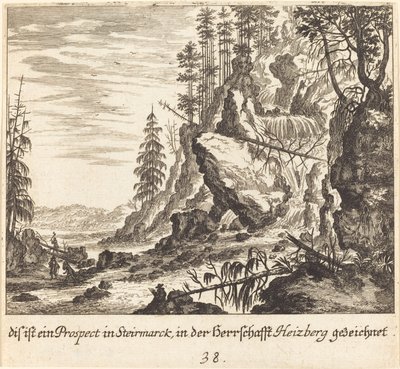 Ansicht in Steiermark von Melchior Küsel after Johann Wilhelm Baur