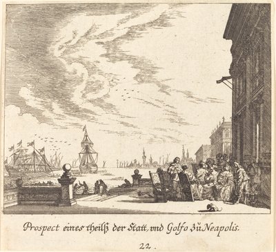Blick auf den Golf von Neapel von Melchior Küsel after Johann Wilhelm Baur
